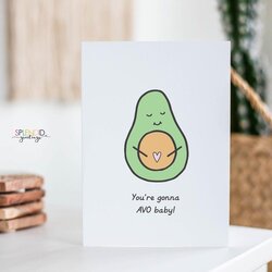 You Re Gonna Baby Cute Shower Card Avocado Pun Funny