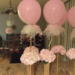Outstanding Table Centerpieces For Baby Shower Princess Decorations Party Girl Centerpiece Birthday Pink