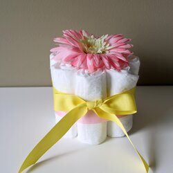 Matchless Sweet And Simple Baby Shower Centerpieces Just Girl Her Blog Centerpiece Tying Finished