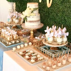 Magnificent My Chic Baby Shower Bits Of By Mo San Diego Based Table Dessert Desserts Gold