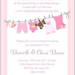 Outstanding Baby Shower Invitation Wording Ideas Examples Messages Web