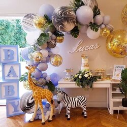 Preeminent The Most Creative Baby Shower Basics For Your Babies Page Of Showers Fiestas Zebra Jungle Arch