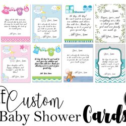 Wonderful Free Personalized Baby Shower Card Message Generator Cards