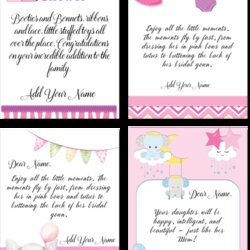 Superior What To Write In Baby Shower Card Message Examples Cards For Girl