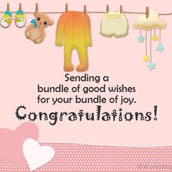 Capital Baby Shower Congratulations Card Wishes Message