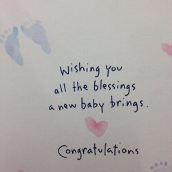 The Highest Standard Baby Shower Card Comments Blessings Blessing Wishing