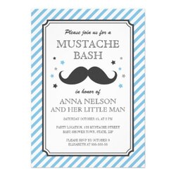 Supreme Funny Unique Baby Shower Invitations Mustache Bash