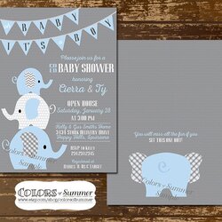 Supreme Elephant Baby Shower Invitation Co Request Something Order Custom Made Just