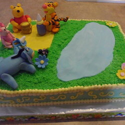 Eminent Fun Baby Shower Cake Featuring Winnie The Pooh And Friends Cakes