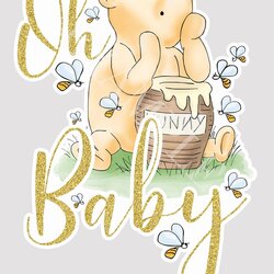 Cake Topper Classic Winnie The Pooh Baby Shower Oh