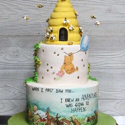 Great Fancy That Cake Winnie The Pooh Shower Cakes Disney Baby Classic Edible Boy Tales Inspired Birthday