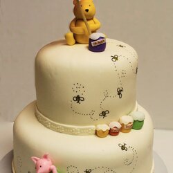 Winnie The Pooh Baby Shower Simple But Truly Enjoyable Cardinal Bridal Cake Cakes Birthday Layers Classic