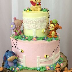 Admirable Winnie The Pooh Baby Shower Party Ideas Bear Cake Disney