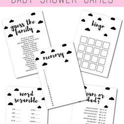Little Bit Baby Shower Ever So Games Printable Game Men Fun Play Few Quite Sleeve Created Options Different