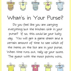 Supreme In Your Purse Baby Shower Game Easy Games Breakers