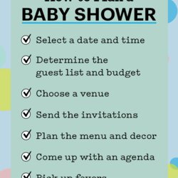 Outstanding Plan Baby Shower Checklist Best Design Idea How To