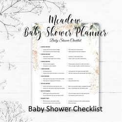 The Highest Standard Meadow Baby Shower Planner Instant Digital Download Village Of Checklist