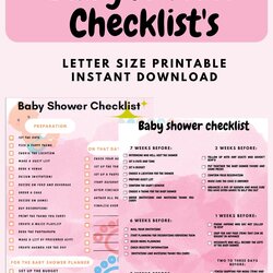 Marvelous Baby Shower Complete Guide Digital Checklist