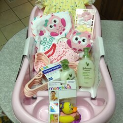 Great How To Wrap Baby Bathtub Gift Google Search Shower Baskets Girl Basket Gifts Cute Bath Boy Present