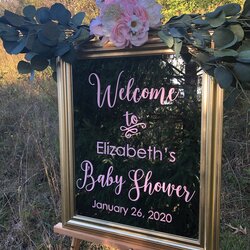 Superb Baby Shower Decal Welcome Sign For Mirror Or Chalkboard