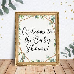 Cool Welcome To The Baby Shower Sign Printable