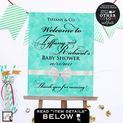 Out Of This World Welcome Baby Shower And Co Sign Printable Poster Banner Name Blue
