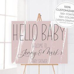 Peerless Custom Acrylic Baby Shower Welcome Sign Co