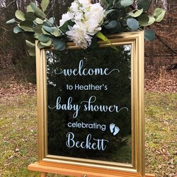 Decal For Baby Shower Mirror Or Sign Welcome Vinyl