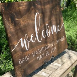 Super Welcome Baby Shower Sign Signs Showers Wood
