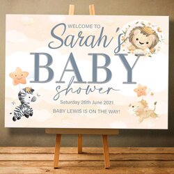 Fine Welcome To Baby Shower Announcement Poster Or Sign Board Honour