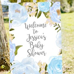 Spiffing Baby Shower Welcome Sign To Pastel