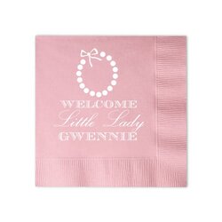 Wizard Personalized Baby Shower Napkins Little Girl Set Of