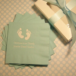 Brilliant Baby Shower Napkins To Wow Your Guests Personalized Rather Folded Meal Being During Than Used Just