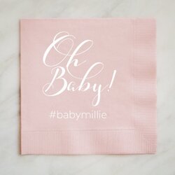 High Quality Personalized Oh Baby Napkins Shower Gender