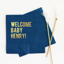 Wonderful Personalized Girl Baby Shower Napkins When It Rains Paper Co Boy