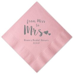 Legit Personalized Napkins Bridal Shower From Miss To Mrs Custom Printed