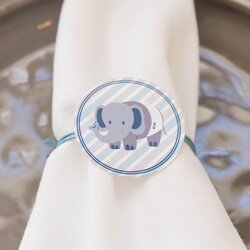 Admirable Baby Shower Boy Napkin Knots Custom Napkins