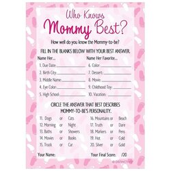 Find Out Who Knows Mommy Best With This Fun Girl Baby Shower Game