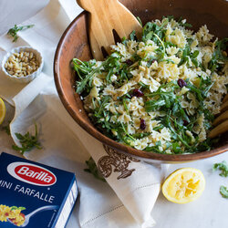 Sublime Lemon Arugula Pasta Salad Simple Springtime Shower Recipe Springy Looks Live Life Baby Web Ready