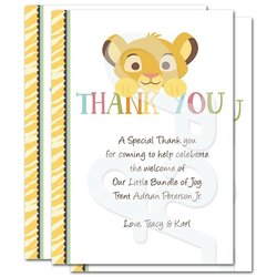 Super Cute Baby Shower Thank You Wording Ideas Cards Card Lion King Personalized Gift Group Fresh Title For