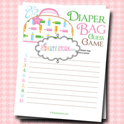 Sterling Baby Shower Game Guess In The Diaper Bag Printable Games Unique Items Whats Take Paper Fabulous Fill