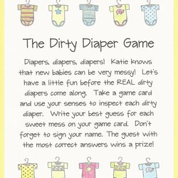 Exceptional The Dirty Diaper Baby Shower Game Chocolate Candy Games Guess Stinky Girl Easy Name Party Sold