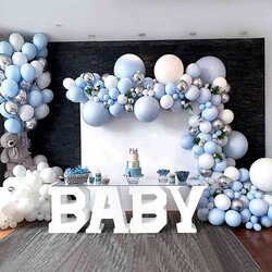 Legit Big Blue Balloons Garland For Baby Shower Balloon