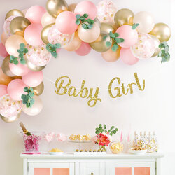 Pink Baby Shower Balloon Arch Garland Kit Sweet Company Showers Eucalyptus Greenery Arches Vine