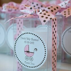 High Quality My Cute Baby Shower Favors Dot Ribbon Labels