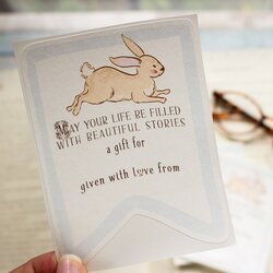 Admirable Baby Shower Keepsake Gift Bookplate Bunny