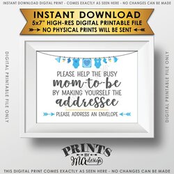 Admirable Baby Shower Address An Envelope Sign Help The Mom To