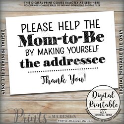 Superior Baby Shower Address Envelope Sign Help The Mom To An Thank