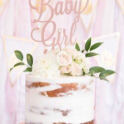 Fine The Ultimate Baby Girl Cake Topper Custom Made From Recycled Shower Cakes Rose Gold Reveal Gender