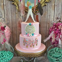 Legit Cake Party Ideas Wild One Birthday Parties Baby Shower Dream Catcher Cakes Girl First Bohemian Tween